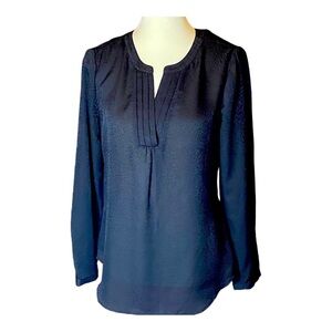 Ann Taylor Sheer Black Blouse